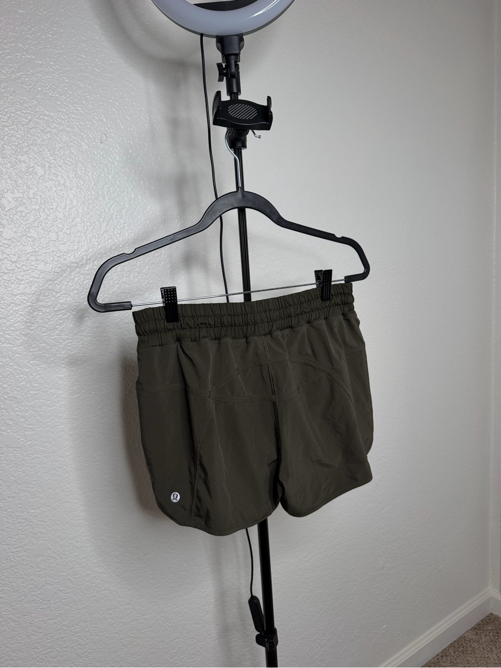 lululemon athletica Olive Green Athletic Running Shorts